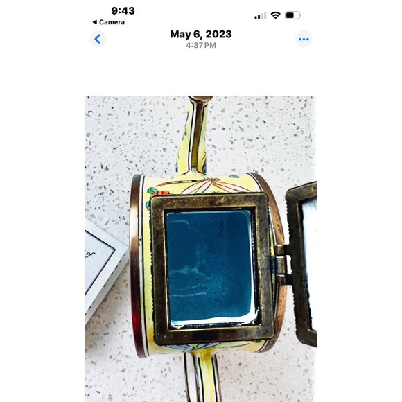 Signed Kelvin Chen Cloisonné Enamel Mini Teapot Butterfly & Dragonfly Design COA - Picture 9 of 11